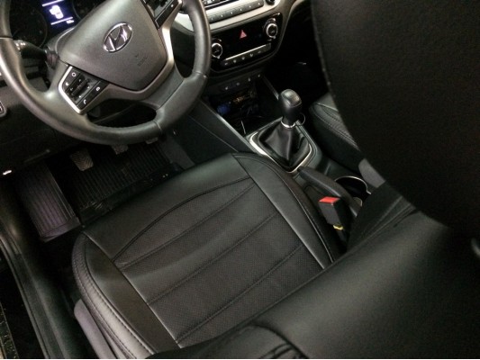 Авточехлы на Hyundai Solaris 2