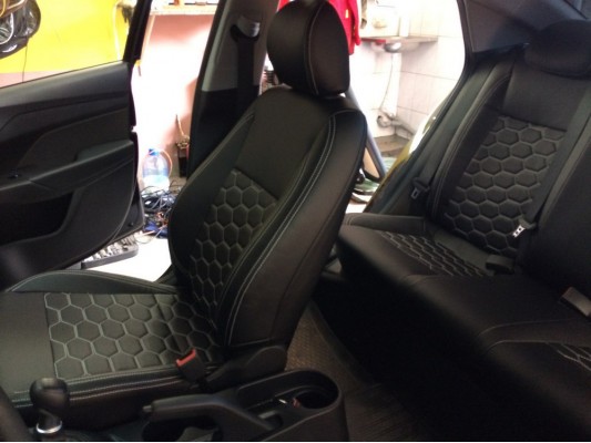 Каркасные авточехлы на Hyundai Solaris 2